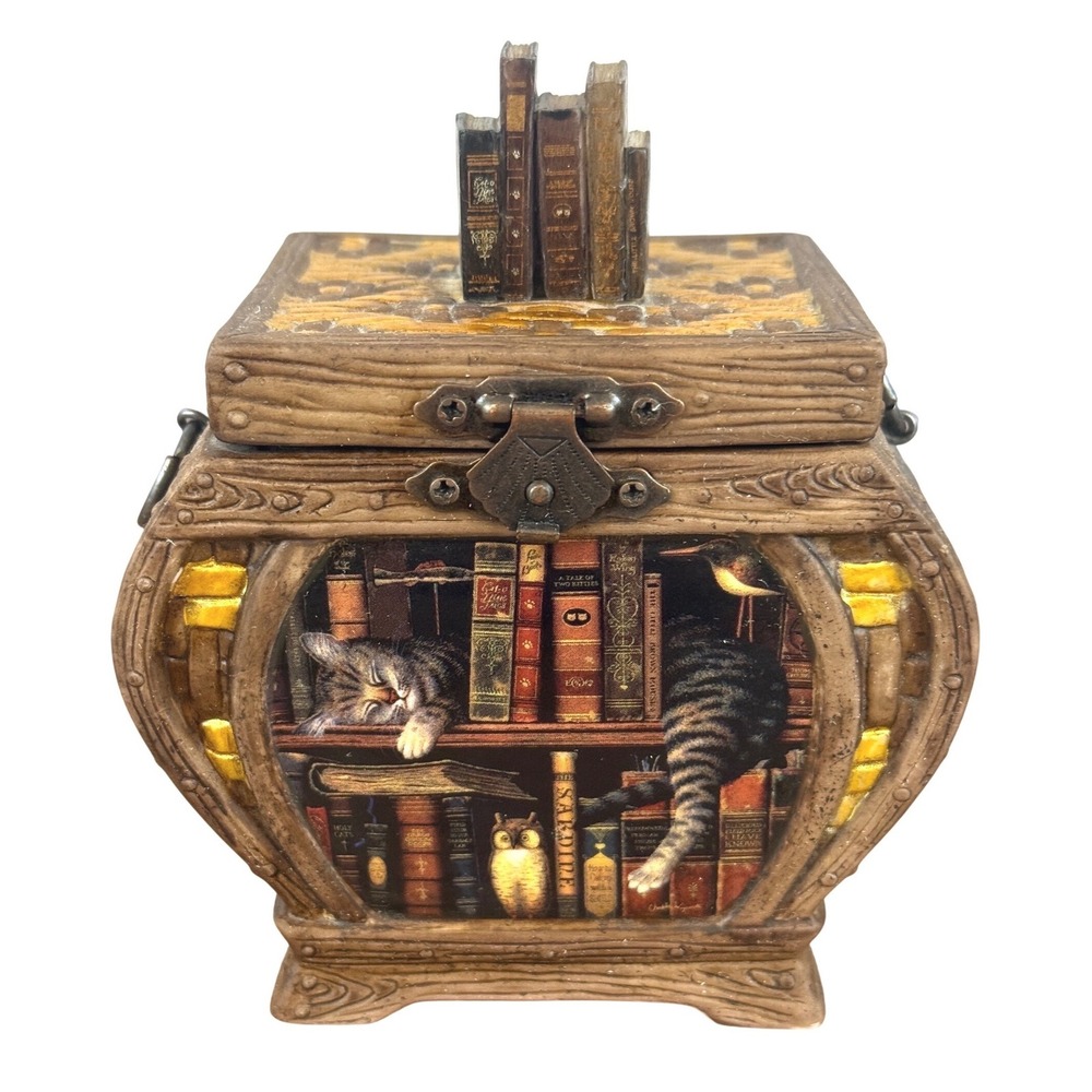 VTG‎ CAT Music Box "Frederick the Literate" Charles Wysocki Purr-fect Places